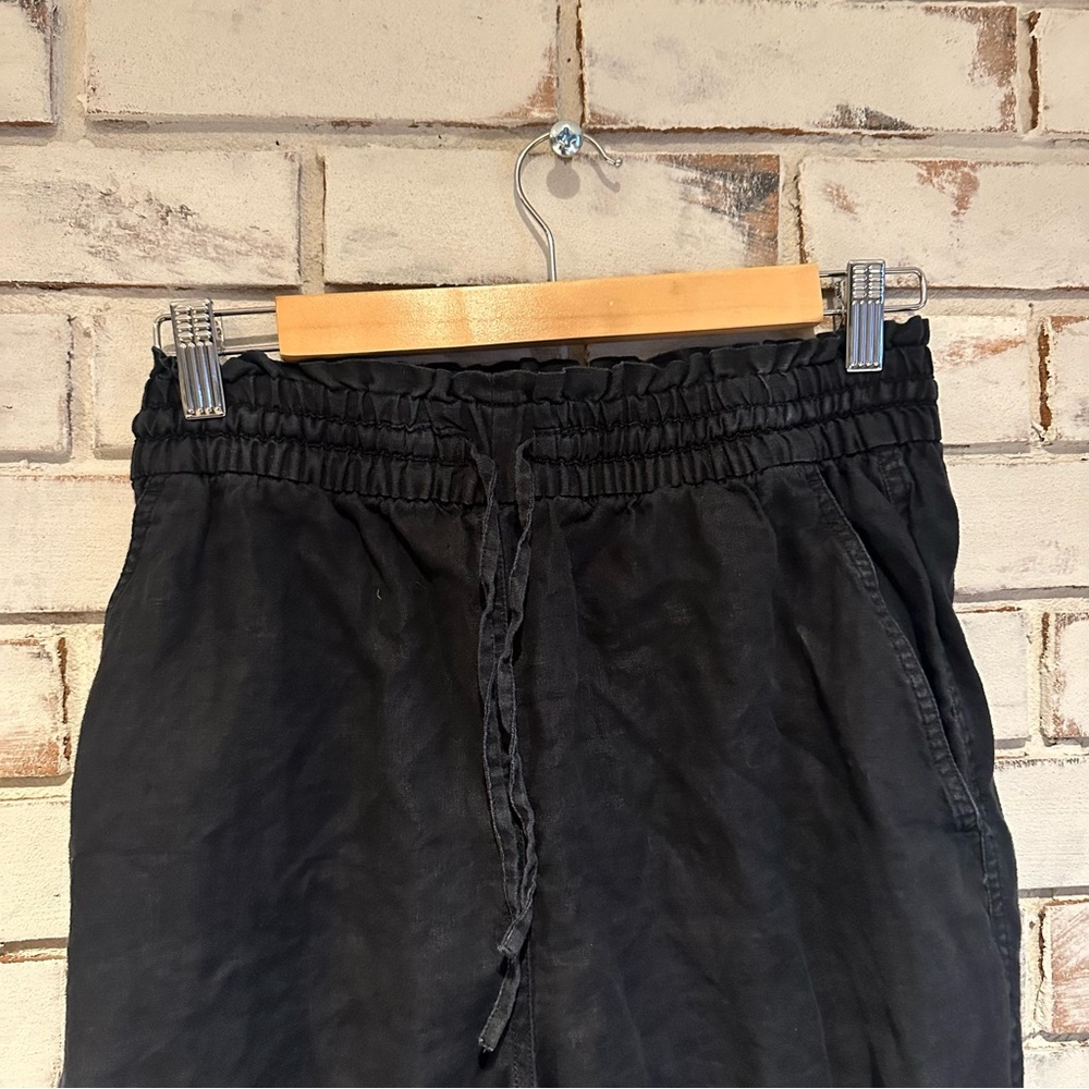 & Other Stories black pull on linen pants size 8 - Picture 3 of 7
